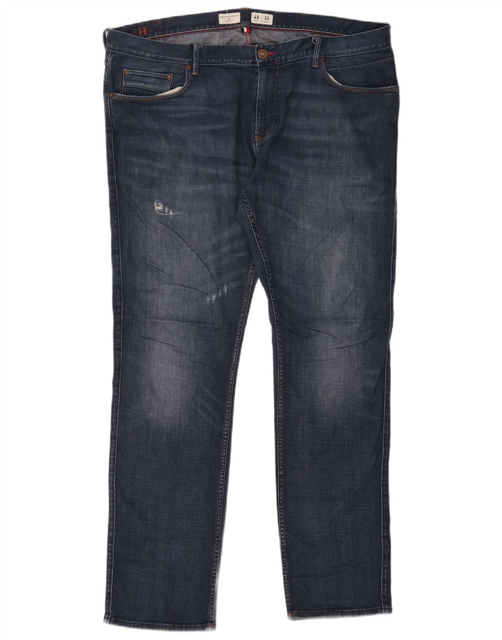 Tommy Hilfiger Masculino Bleecker Slim Jeans W40 L34 Azul Algodão