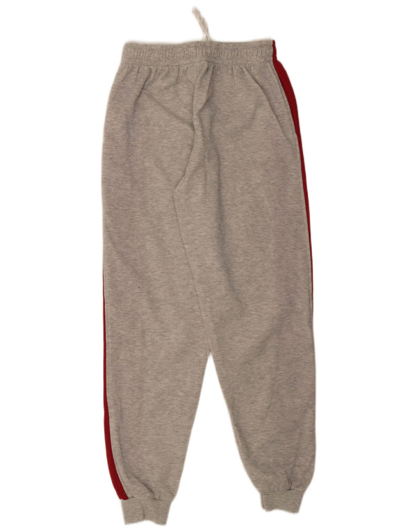 Calças de treino gráfico feminino vintage Joggers UK 6 XS cinza colorblock