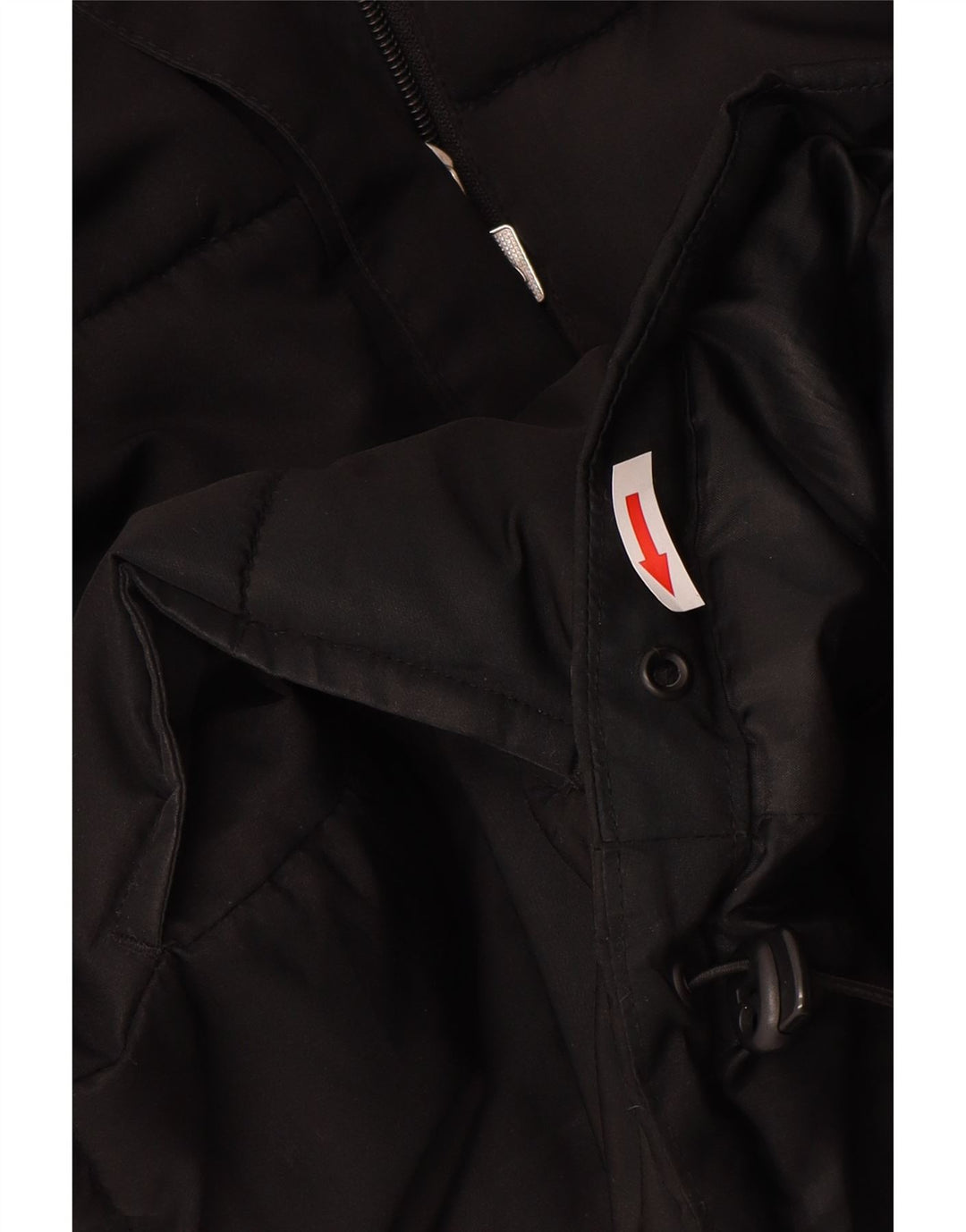 Jaqueta feminina Ellesse com capuz grande e acolchoada UK 8 poliéster preto pequeno
