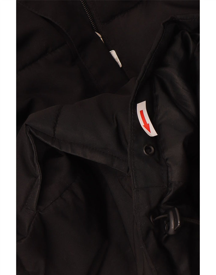 Jaqueta feminina Ellesse com capuz grande e acolchoada UK 8 poliéster preto pequeno