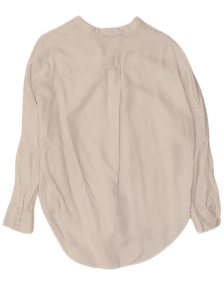 Camisa pulôver feminina pequena BANANA REPUBLIC Reino Unido 14 médio branco