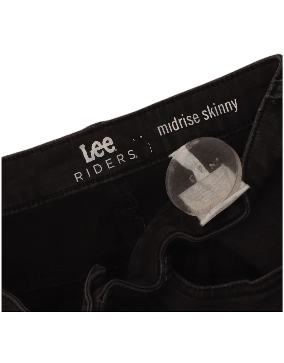 Calça jeans skinny feminina LEE Riders cintura média US 4 pequena W32 L24 preta