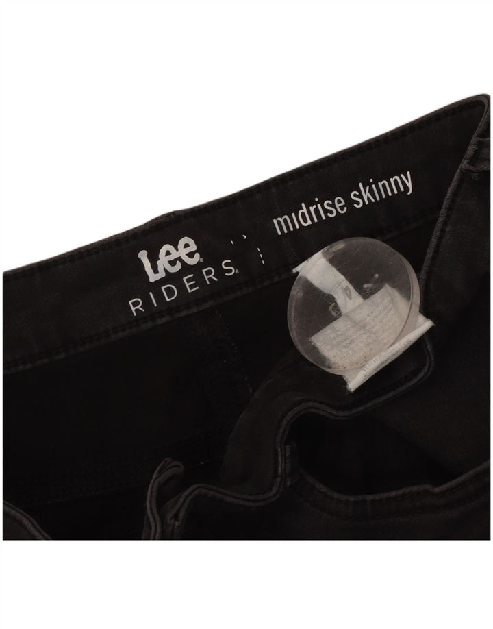 Calça jeans skinny feminina LEE Riders cintura média US 4 pequena W32 L24 preta