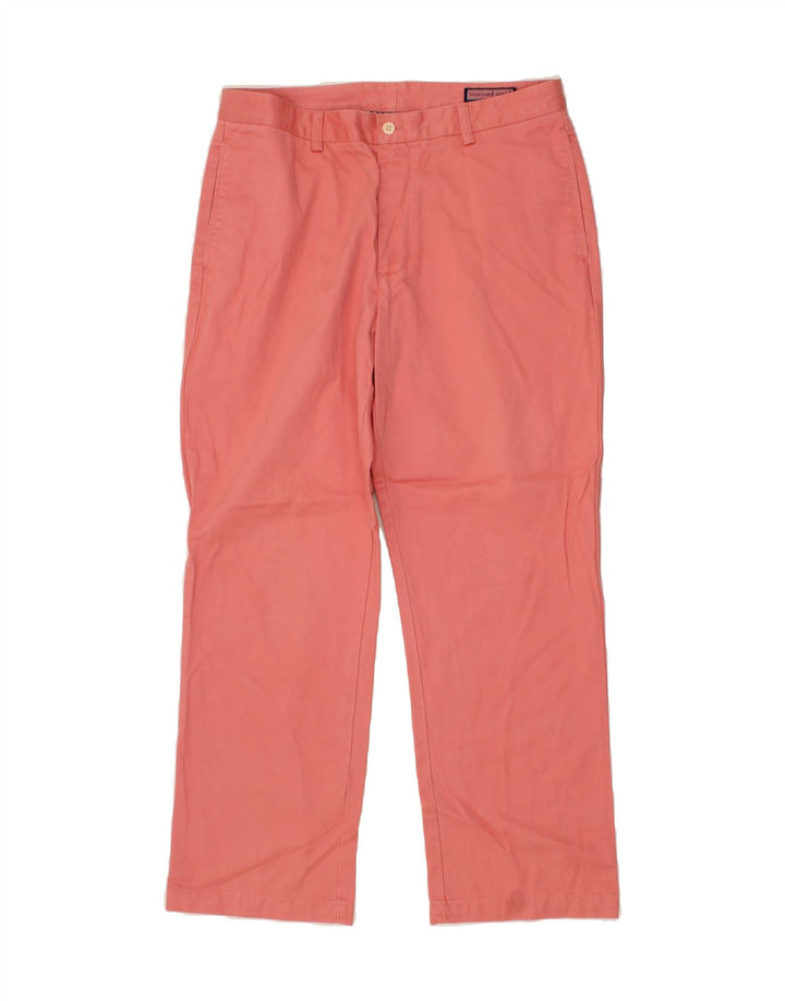 VINEYARD VINES Mens Straight Chino Trousers W35 L30 Pink Cotton Vintage Vineyard Vines and Second-Hand Vineyard Vines from Messina Hembry 