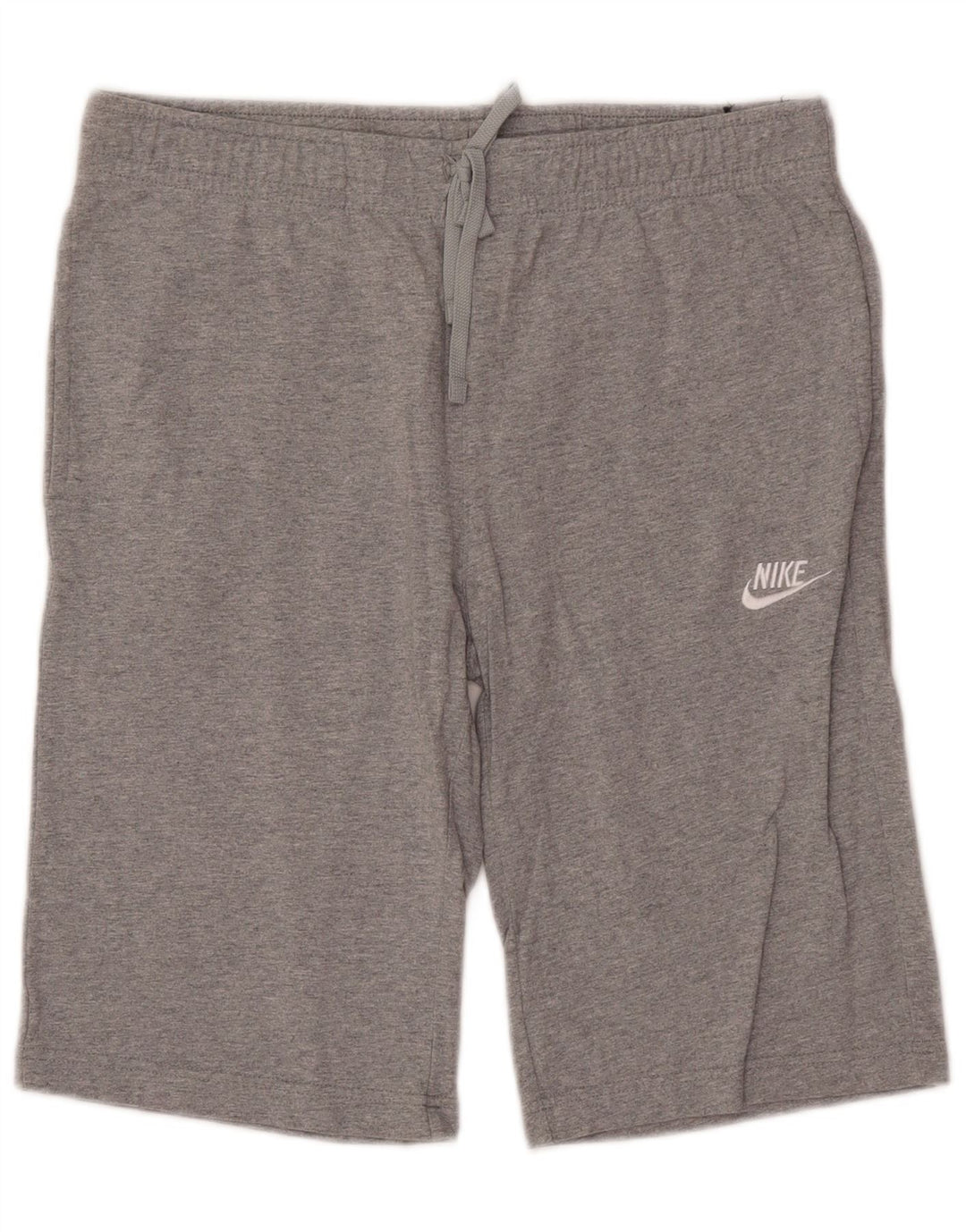 Shorts esportivos masculinos NIKE médio cinza manchado de algodão