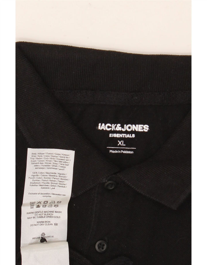 Camisa polo masculina JACK & JONES XL algodão preto