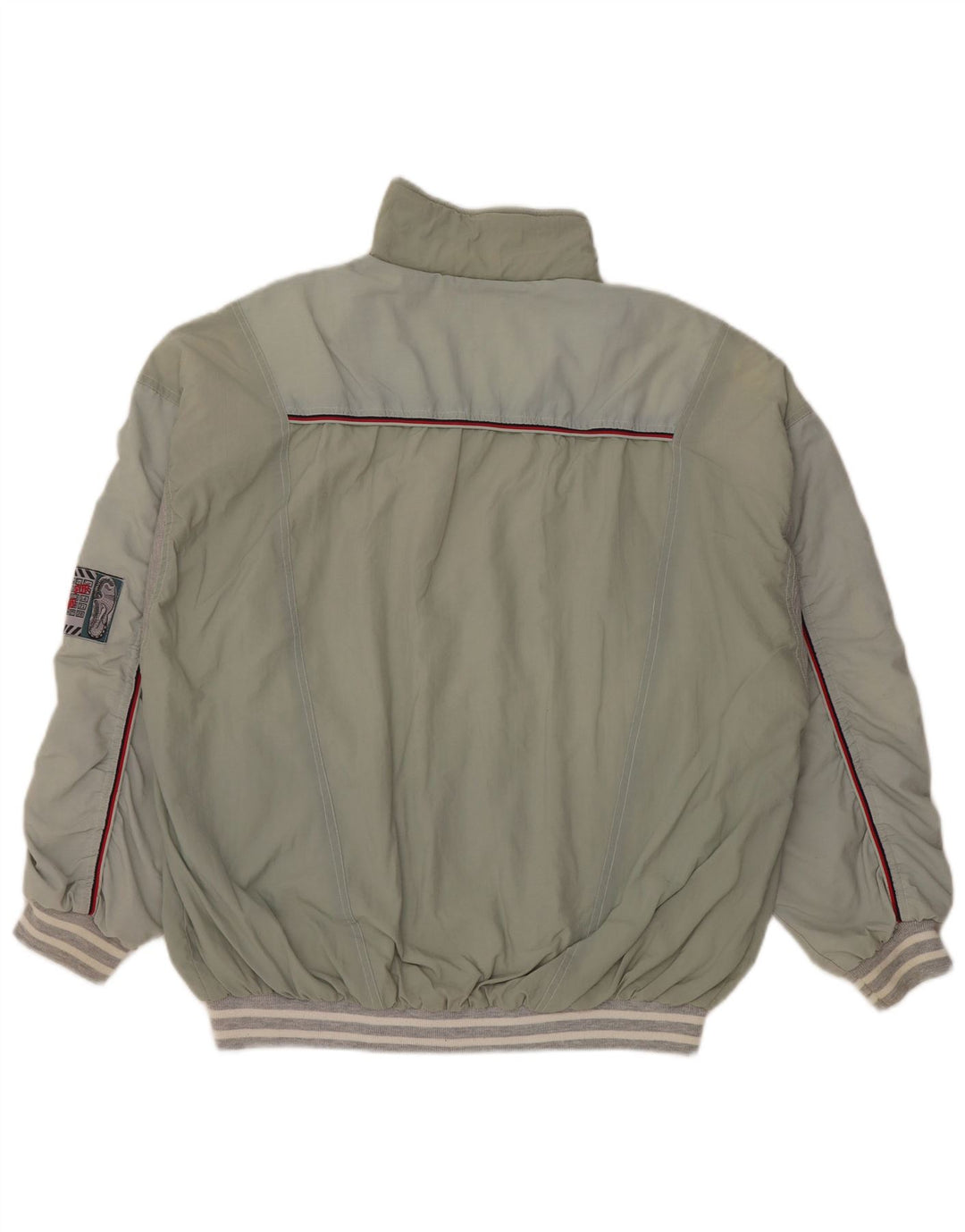 Jaqueta de treino masculina VINTAGE grande bloco colorido verde