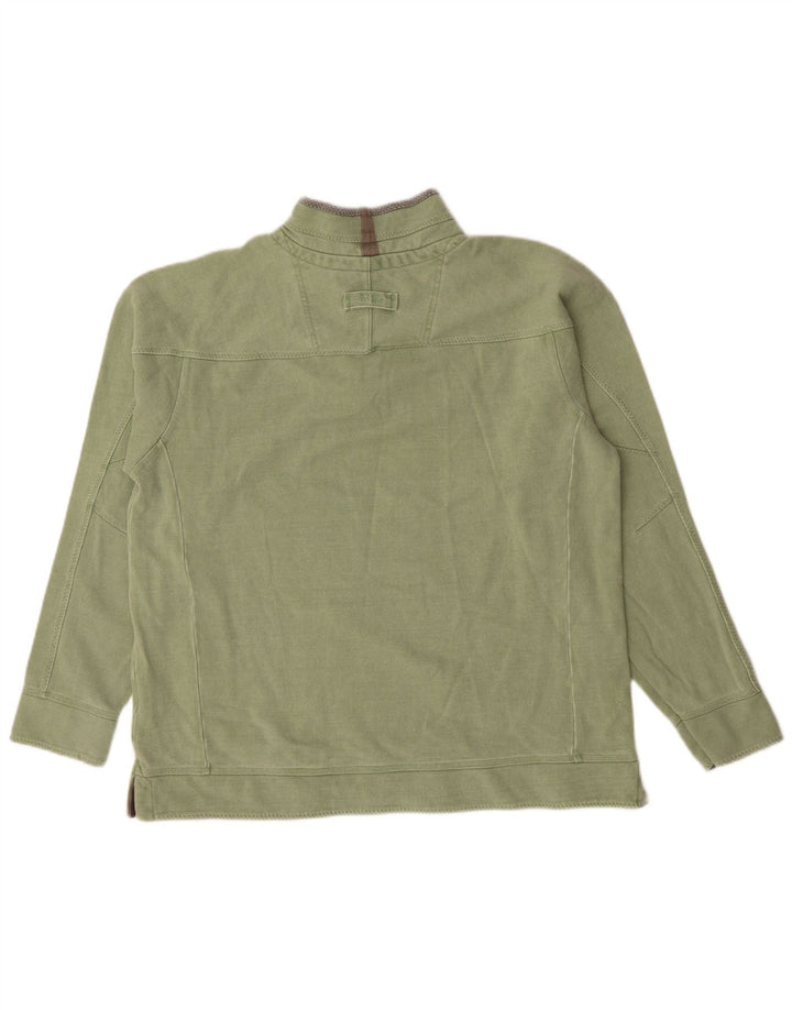 Moletom masculino Fat Face com zíper e pescoço grande algodão cáqui