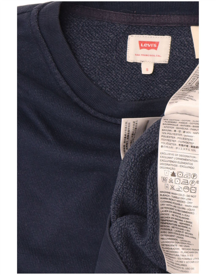 LEVI'S Moletom Masculino Jumper Pequeno Algodão Azul Marinho