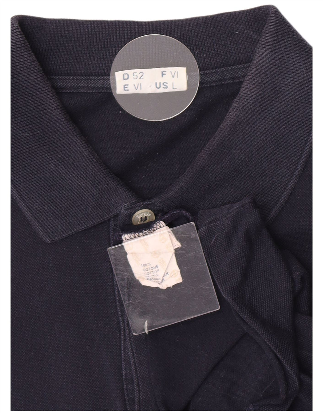 Camisa pólo masculina Sergio Tacchini grande algodão azul marinho