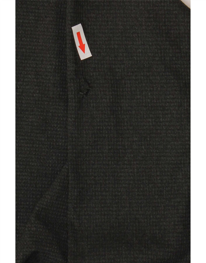 Top masculino com capuz Adidas manga comprida poliéster cinza médio