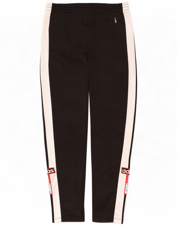 Adidas Mens Graphic Tracksuit Calças Médio Preto Colourblock Poliéster