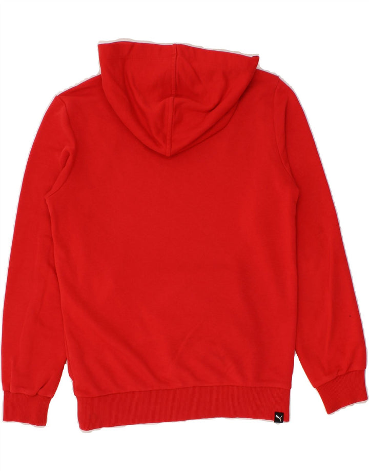 PUMA Boys Graphic Hoodie Jumper 11-12 Years Red Cotton Vintage Puma and Second-Hand Puma from Messina Hembry 