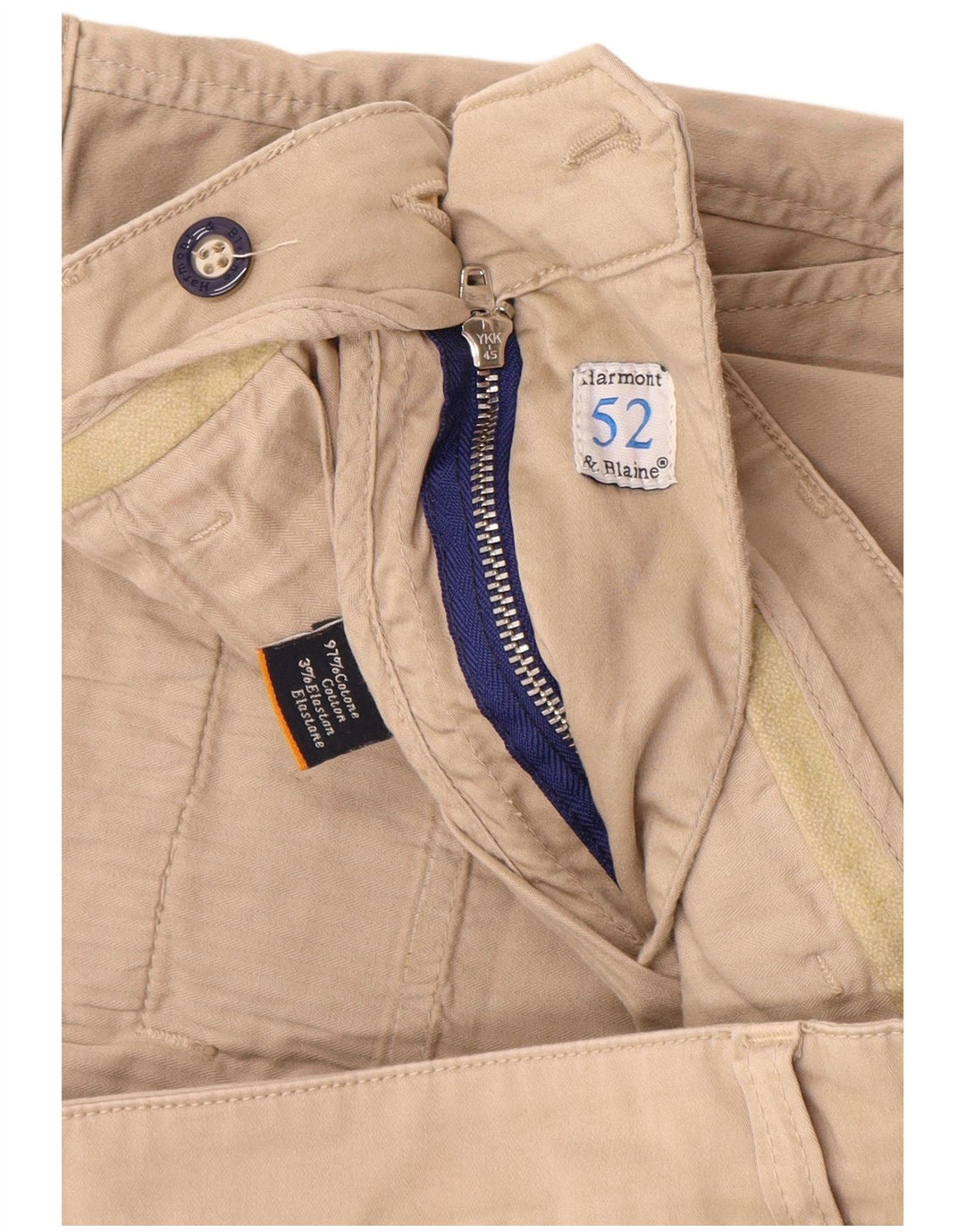 Shorts Chino Masculino HARMONT & BLAINE IT 52 XL W34 Algodão Bege