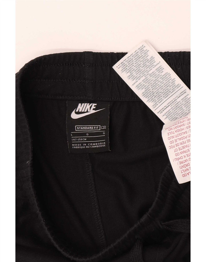 Shorts esportivos Nike Boys 12-13 anos grandes de poliéster preto