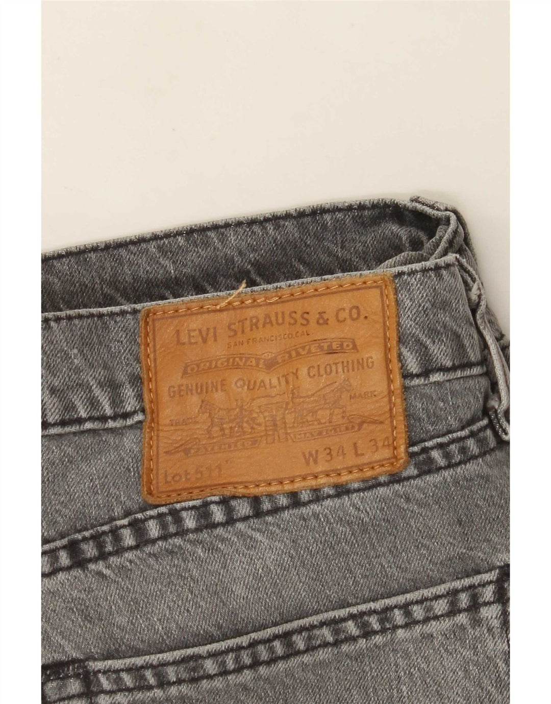 Levi's Masculino 511 Slim Jeans W34 L34 Cinza Algodão