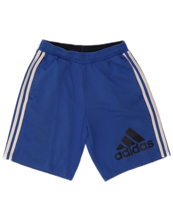 Shorts esportivos gráficos Adidas meninos 13-14 anos azul algodão
