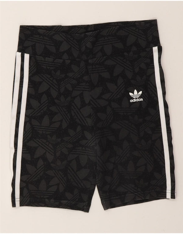 Shorts esportivos gráficos Adidas para meninas 13-14 anos cinza algodão
