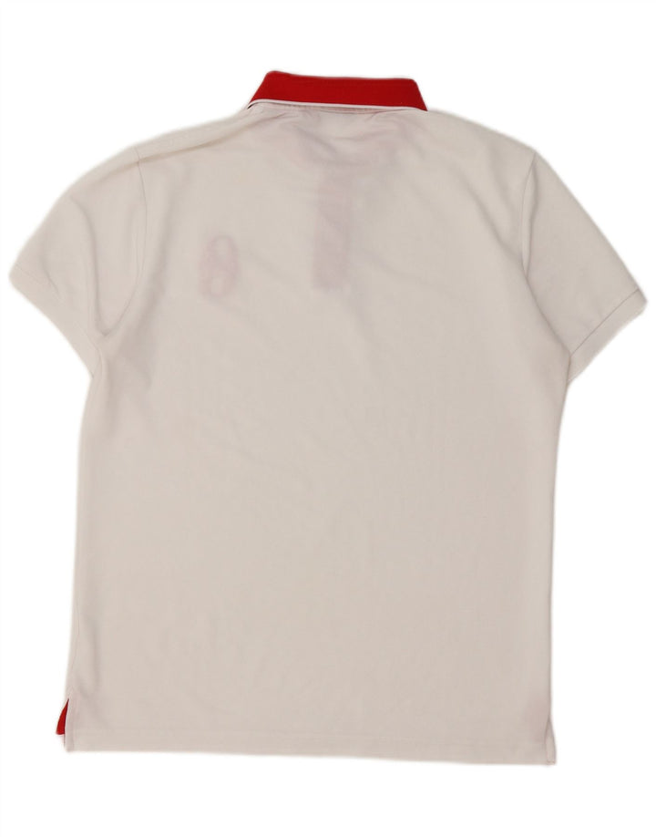 Camisa polo masculina de rugby Conte of Florence média branca