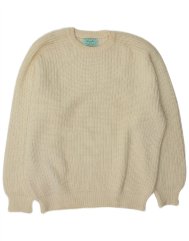 Suéter masculino Benetton com gola canoa XL off white