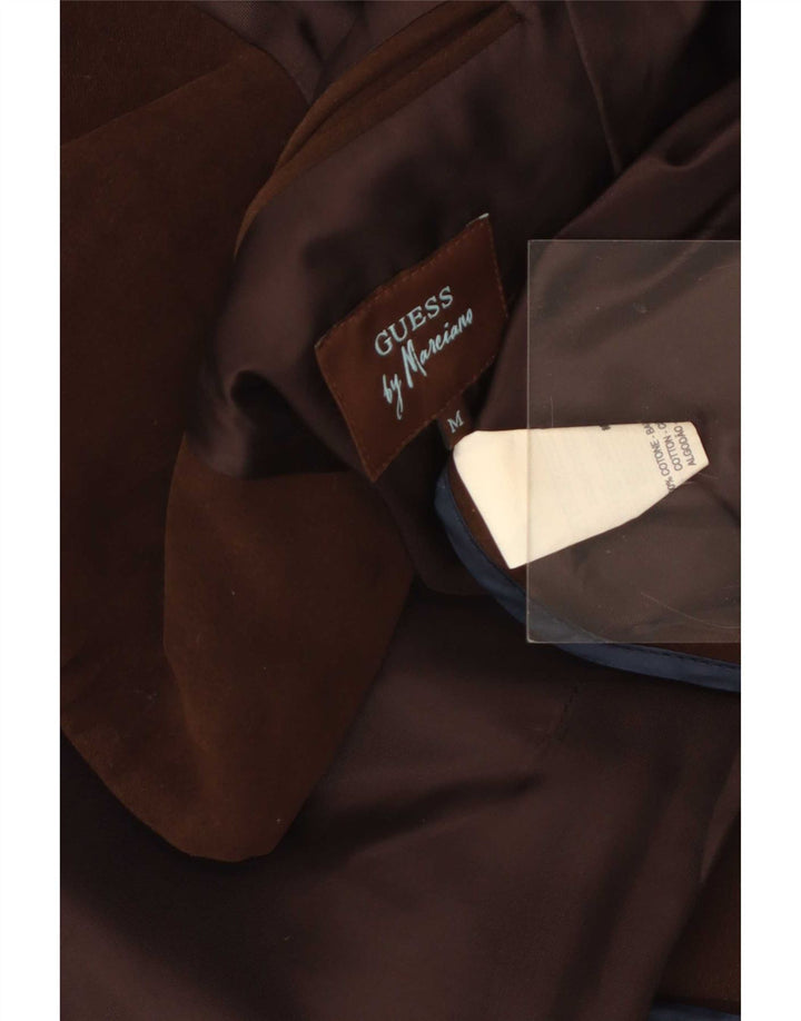 Guess Mens Overcoat UK 38 Algodão Marrom Médio
