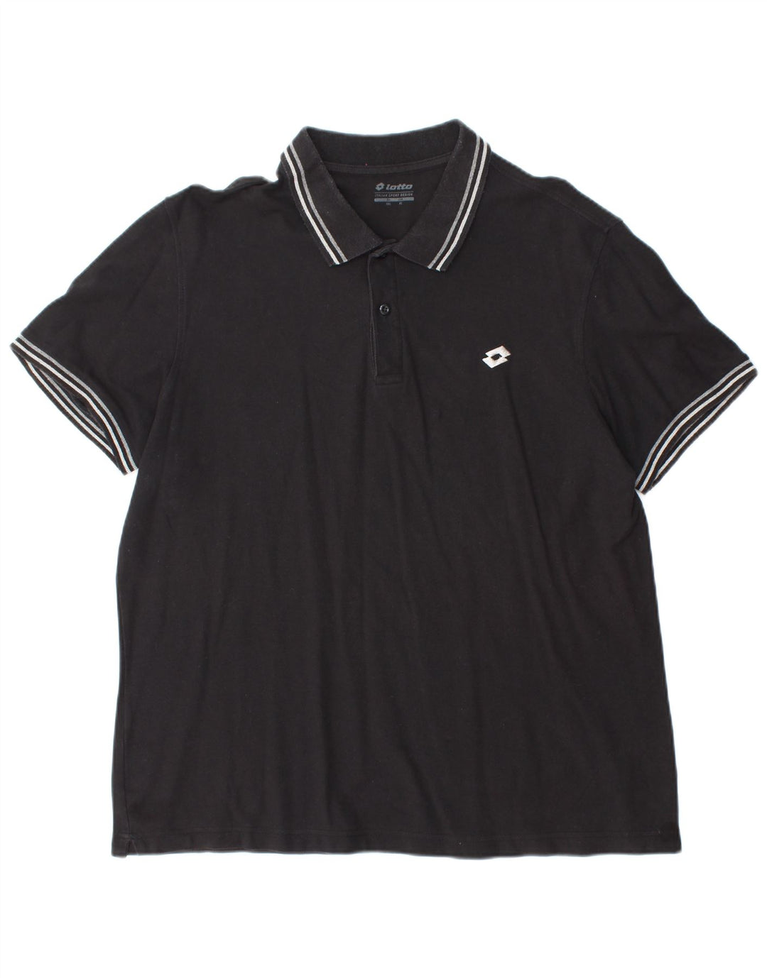 Camisa polo masculina LOTTO XL algodão preto