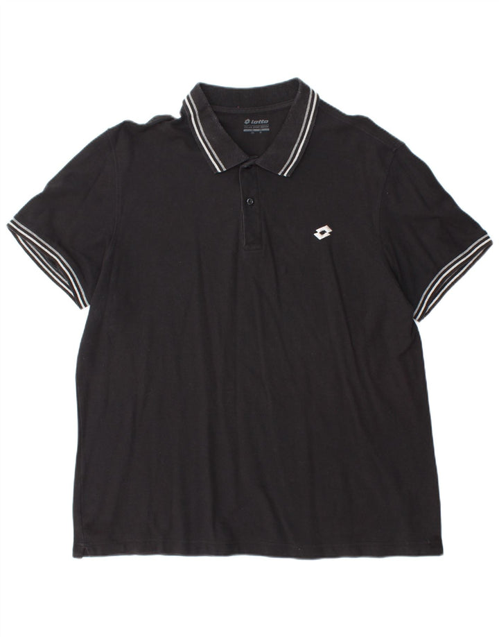 Camisa polo masculina LOTTO XL algodão preto