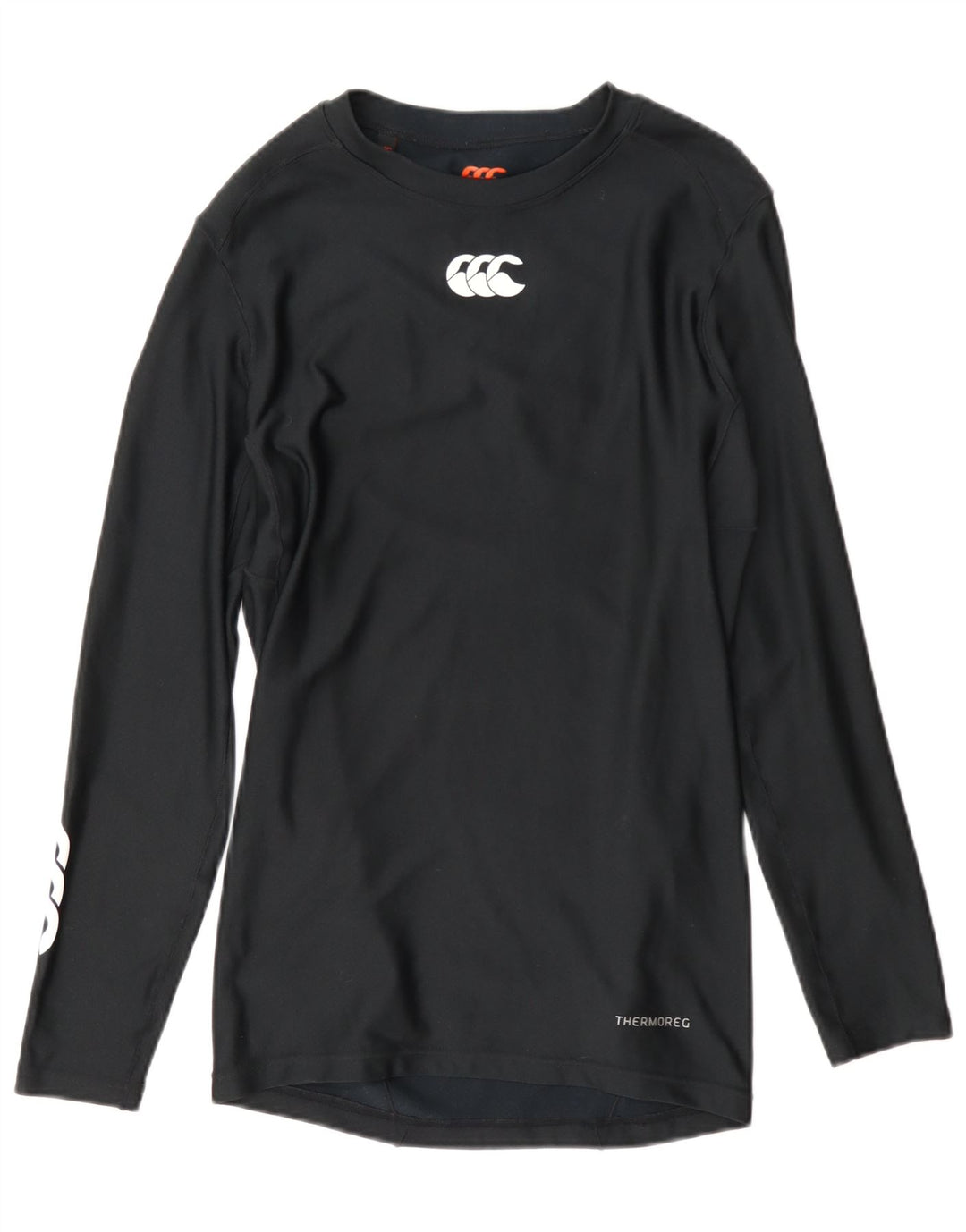 Top gráfico feminino Canterbury manga comprida UK 18 XL poliéster preto