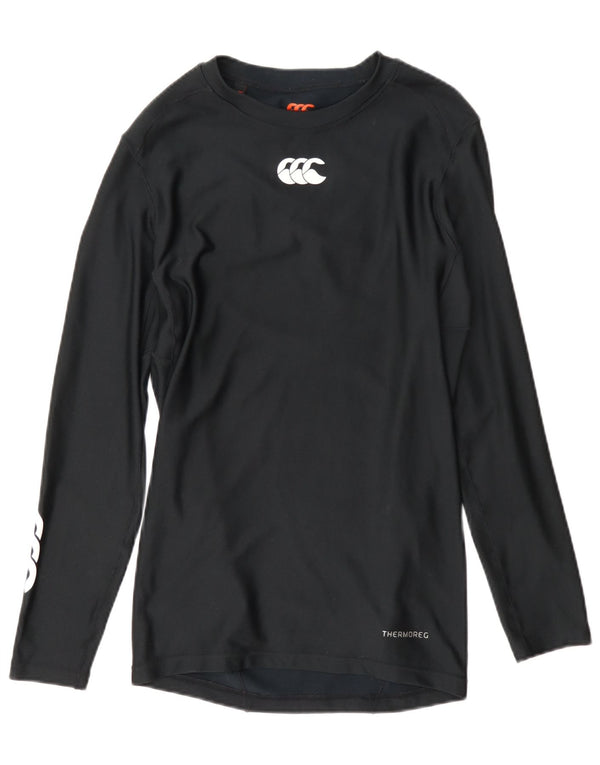 Top gráfico feminino Canterbury manga comprida UK 18 XL poliéster preto