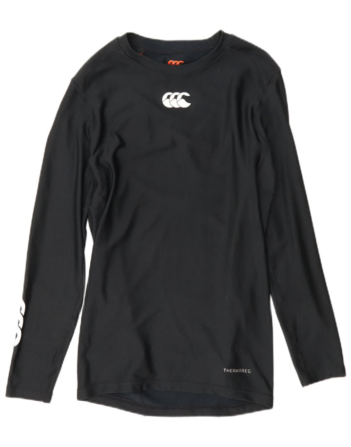 Top gráfico feminino Canterbury manga comprida UK 18 XL poliéster preto