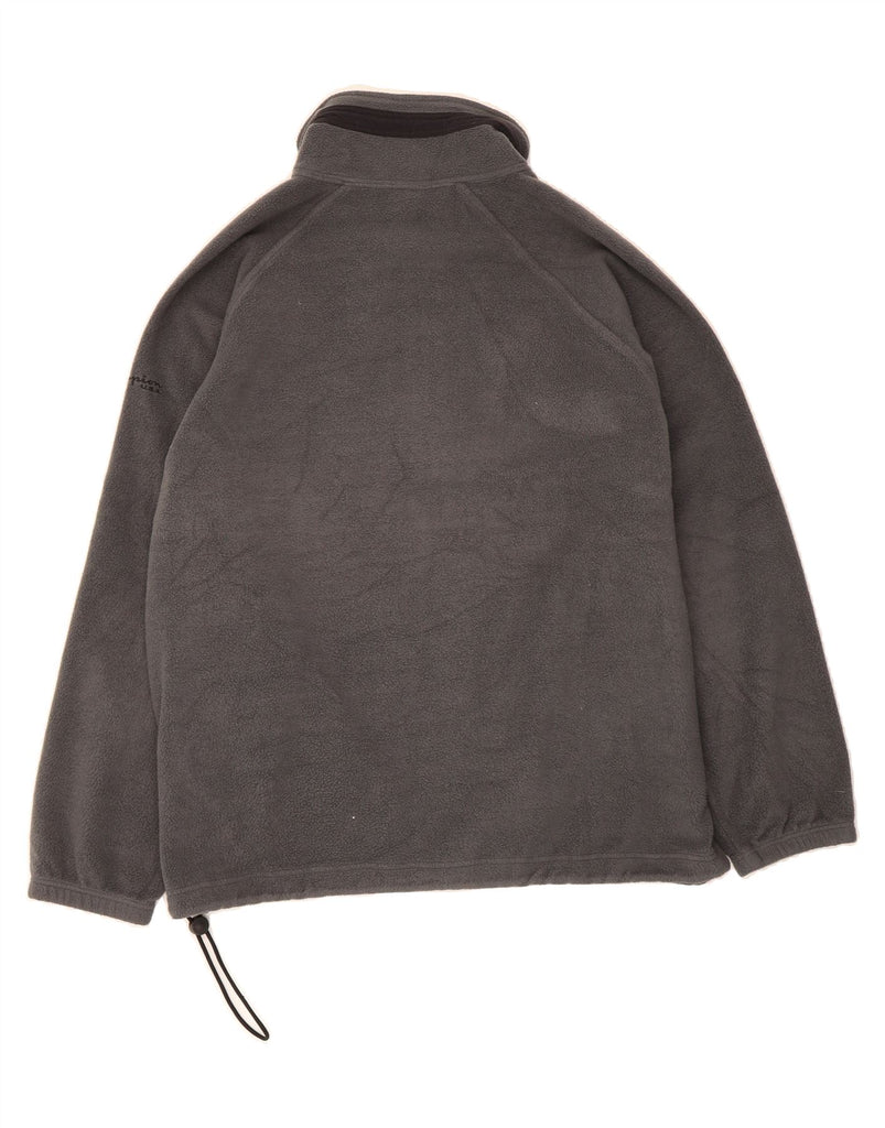 CHAMPION Mens Loose Fit Zip Neck Fleece Jumper Large Grey Polyester Vintage Champion and Second-Hand Champion from Messina Hembry 