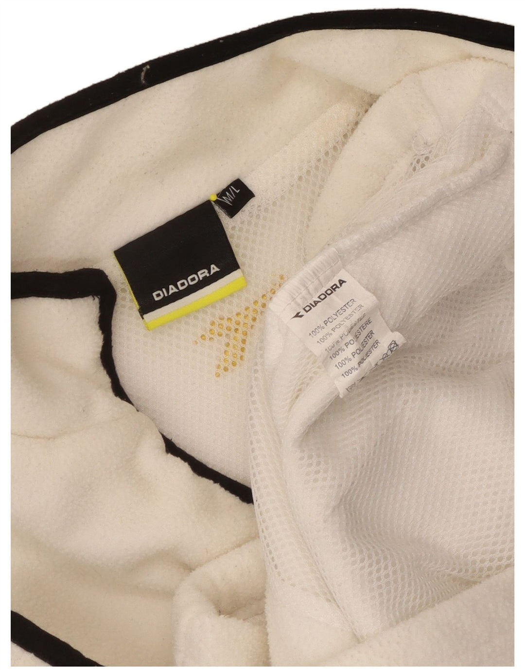 Jaqueta de lã feminina Diadora UK 14 poliéster branco médio