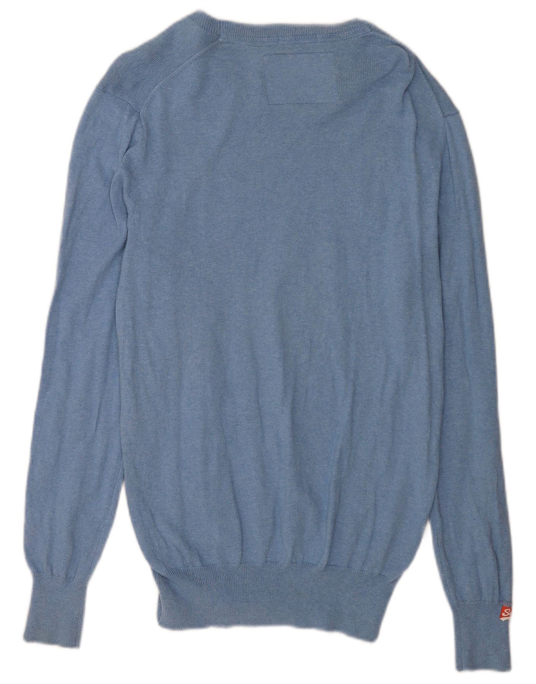 Suéter masculino Superdry com gola canoa grande algodão azul