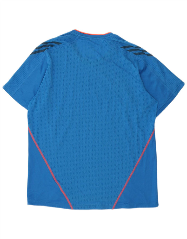ADIDAS Mens Climalite Camiseta Top Grande Azul Poliéster