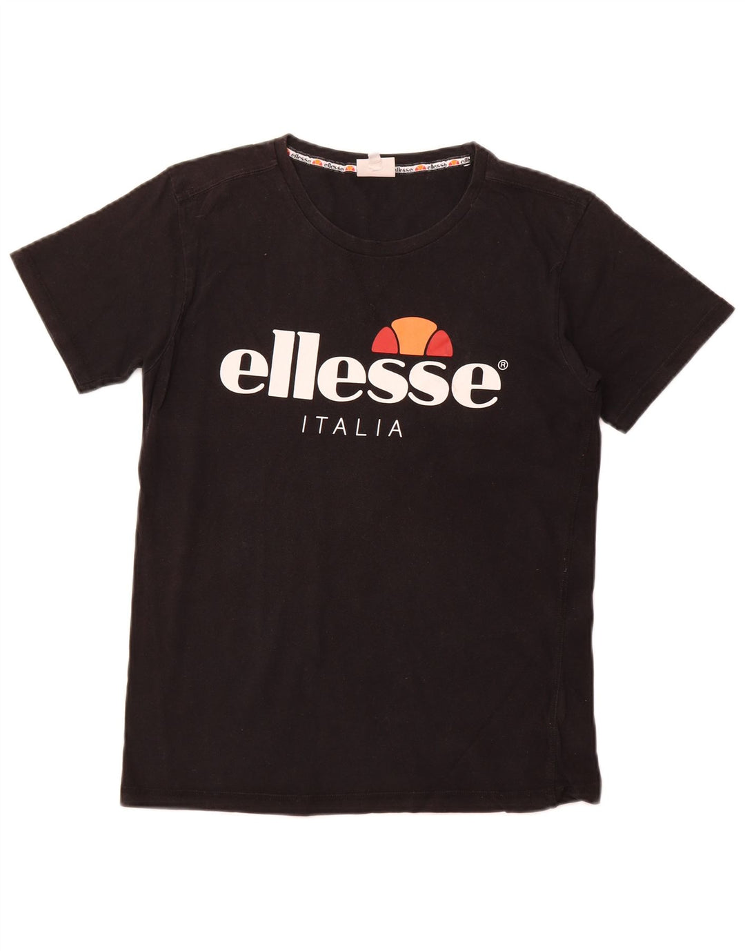 Camiseta masculina gráfica ELLESSE top pequeno algodão preto