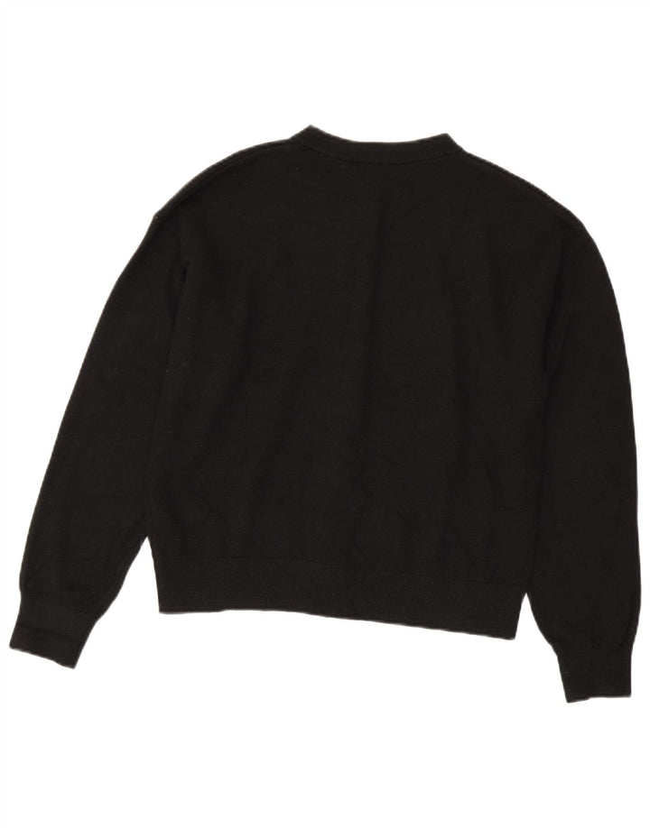 Suéter cardigã feminino Marks & Spencer Reino Unido 14 poliéster preto médio