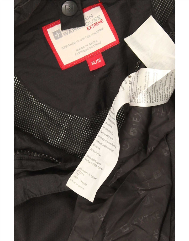 Mountain Warehouse Mens Rain Jacket UK 42 XL Poliéster Preto