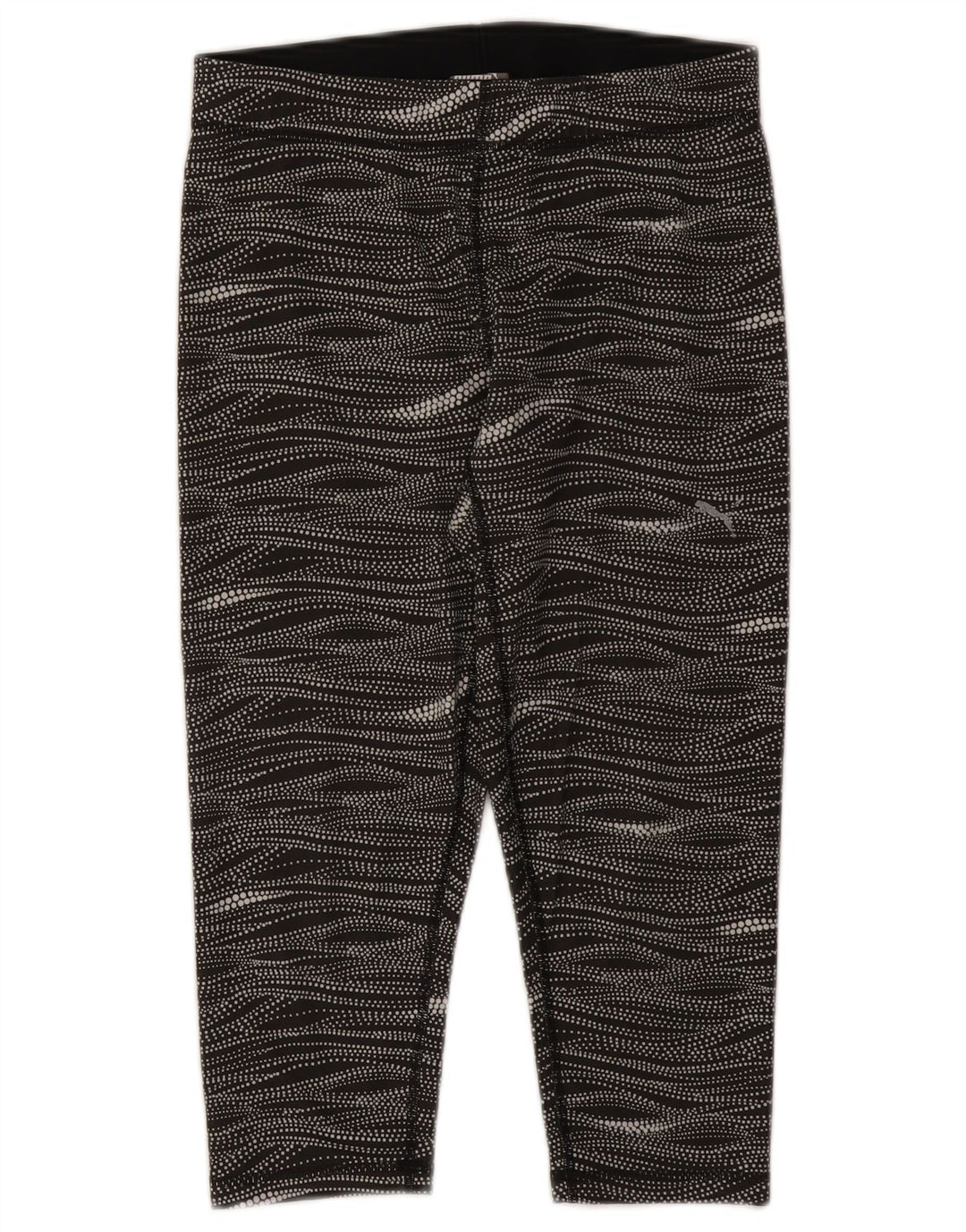 Puma Womens Capri Leggings UK 14 Médio Preto Listrado Poliéster