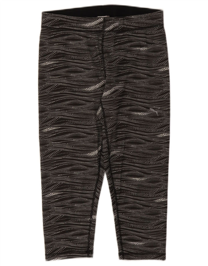 Puma Womens Capri Leggings UK 14 Médio Preto Listrado Poliéster