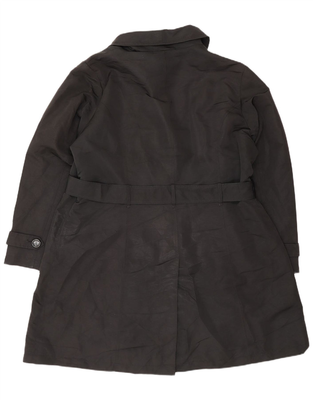 Casaco impermeável feminino Marks & Spencer Reino Unido 22 3XL poliéster preto