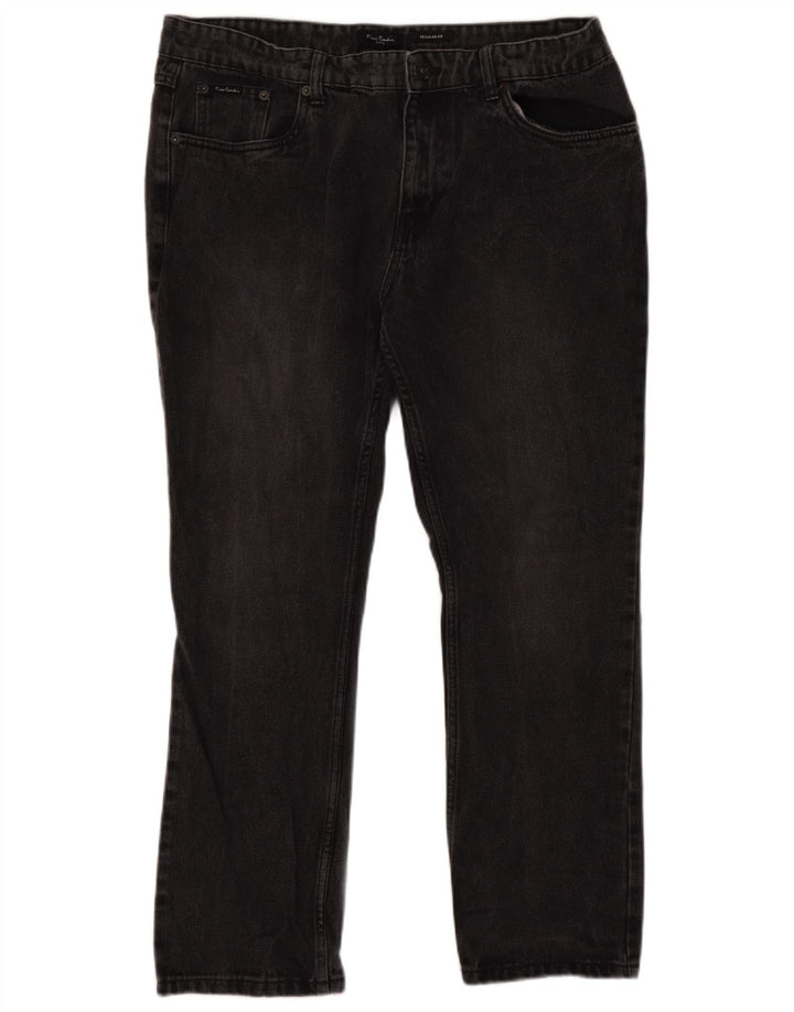 PIERRE CARDIN Calça jeans reta masculina W38 L29 algodão preto