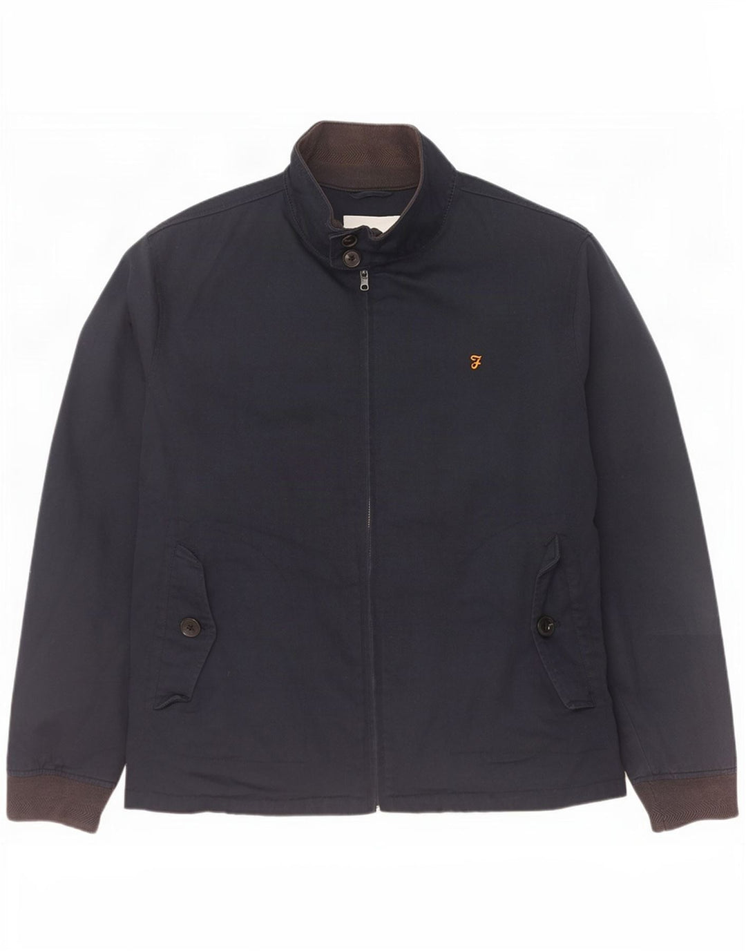 Jaqueta bomber masculina Farah UK 40 grande algodão azul marinho