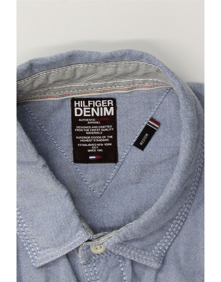 Camisa masculina Tommy Hilfiger azul médio