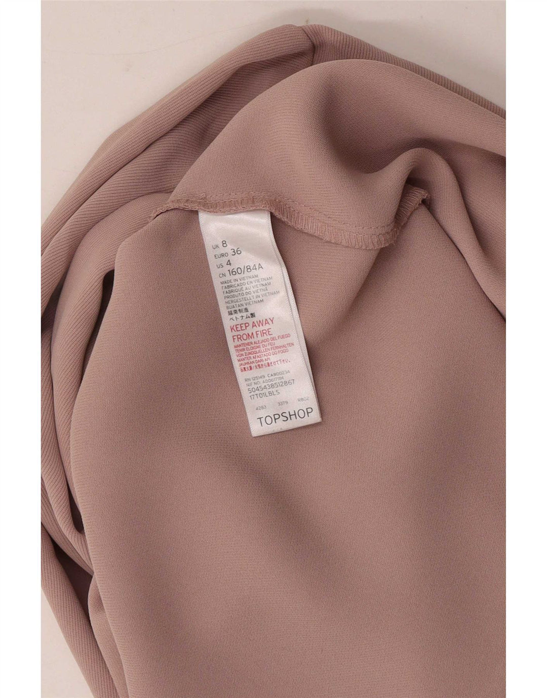 Jaqueta Blazer aberta feminina Topshop Reino Unido 8 poliéster rosa pequeno