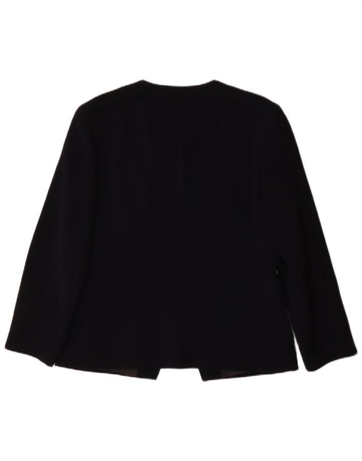 Jaqueta blazer feminina Krizia Poi IT 48 XL azul marinho polietileno