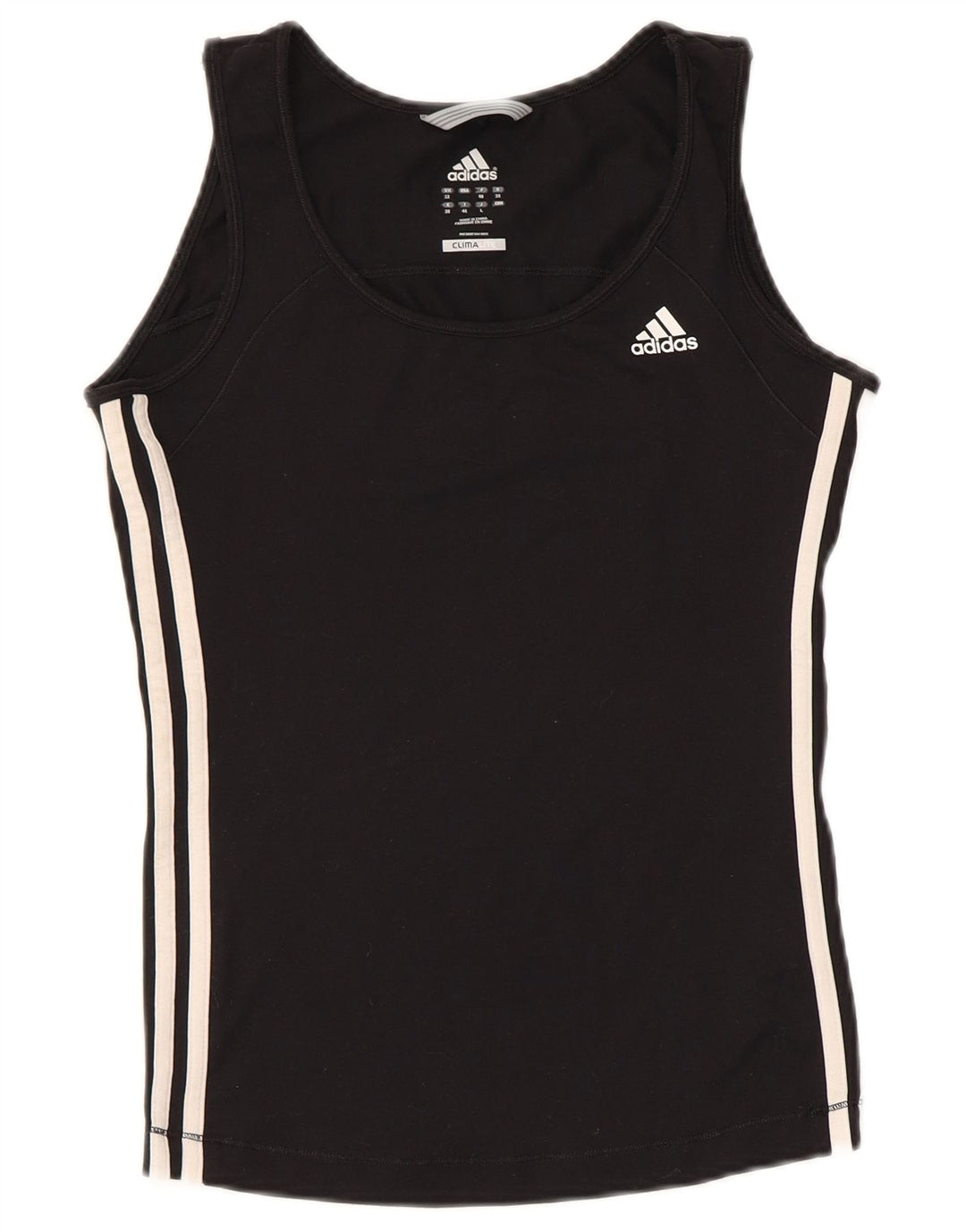 Adidas Womens Climalite Vest Top UK 12 Médio Preto Poliamida