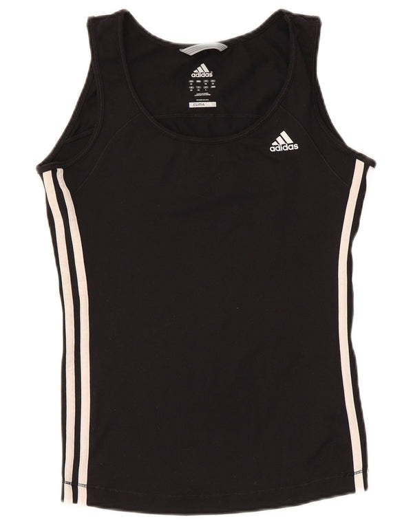 Adidas Womens Climalite Vest Top UK 12 Médio Preto Poliamida