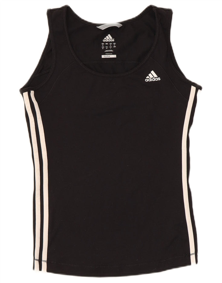 Adidas Womens Climalite Vest Top UK 12 Médio Preto Poliamida