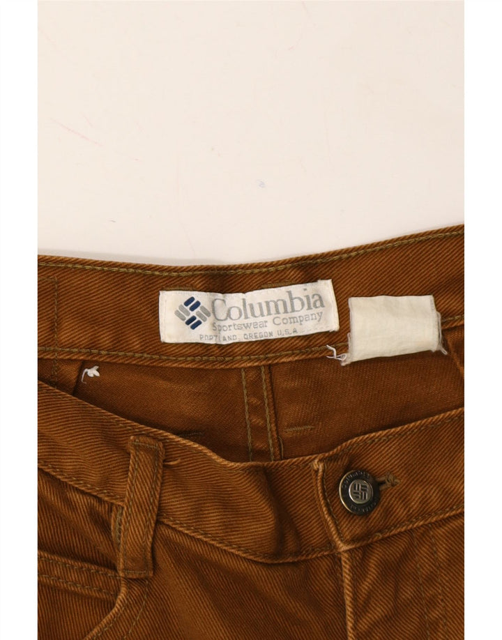 COLUMBIA Mens Denim Shorts W26 XS Brown Vintage Columbia and Second-Hand Columbia from Messina Hembry 