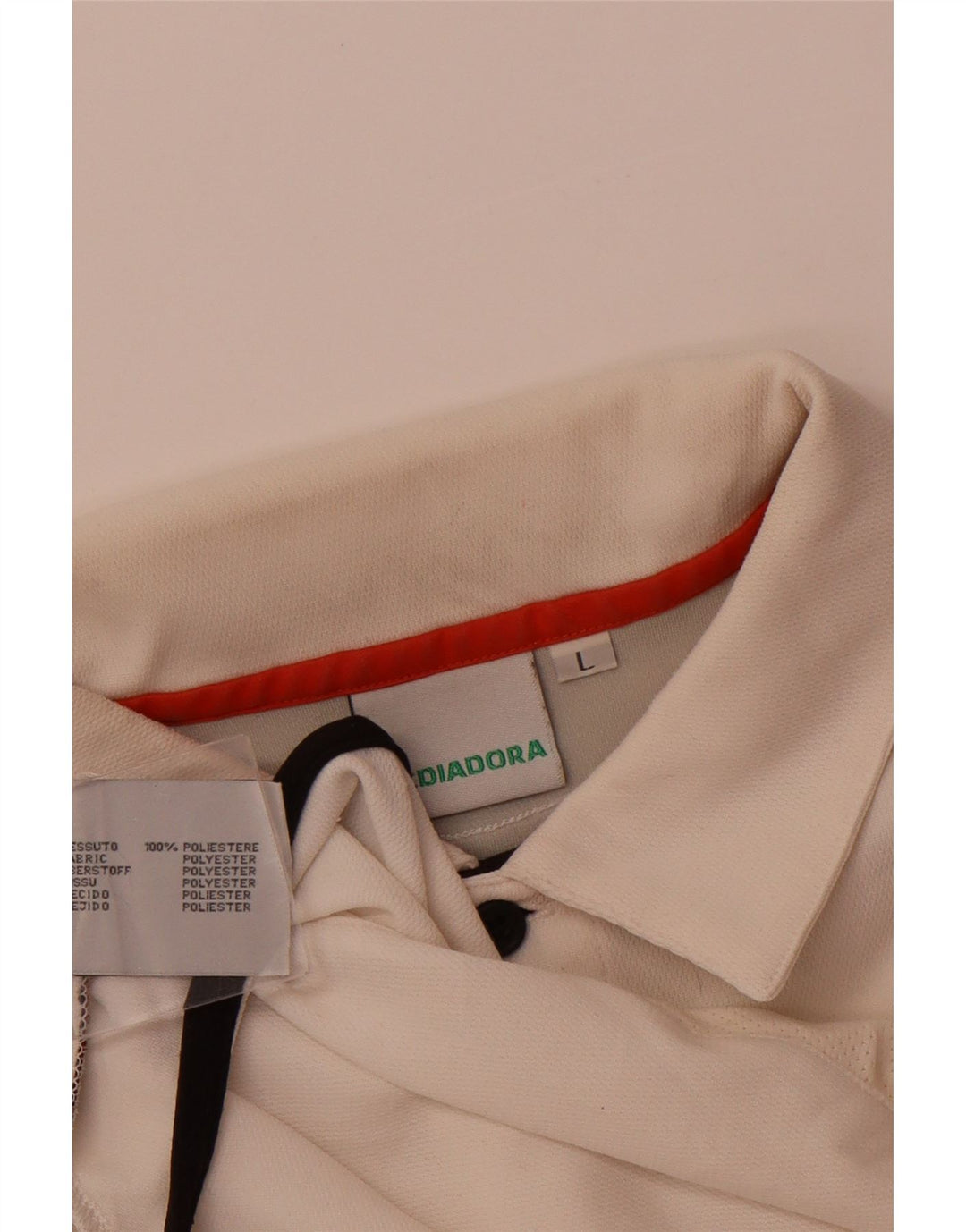 Camisa polo masculina Diadora grande poliéster colorblock branco